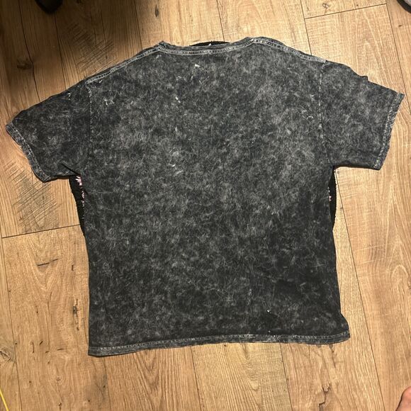 Inspirational Ashy Grey Malcom X Graphic T-Shirt Mens Medium Oversized - Picture 2 of 4